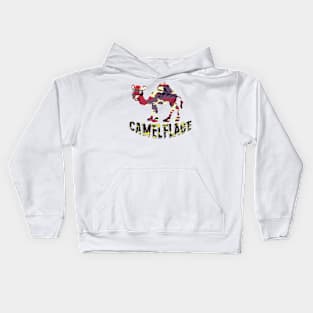 Camelflage funny merch for camels lovers, army lovers, camouflage lovers Kids Hoodie